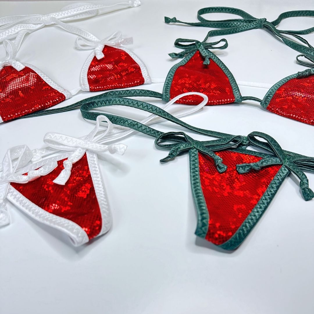 Christmas Bow Bikinis