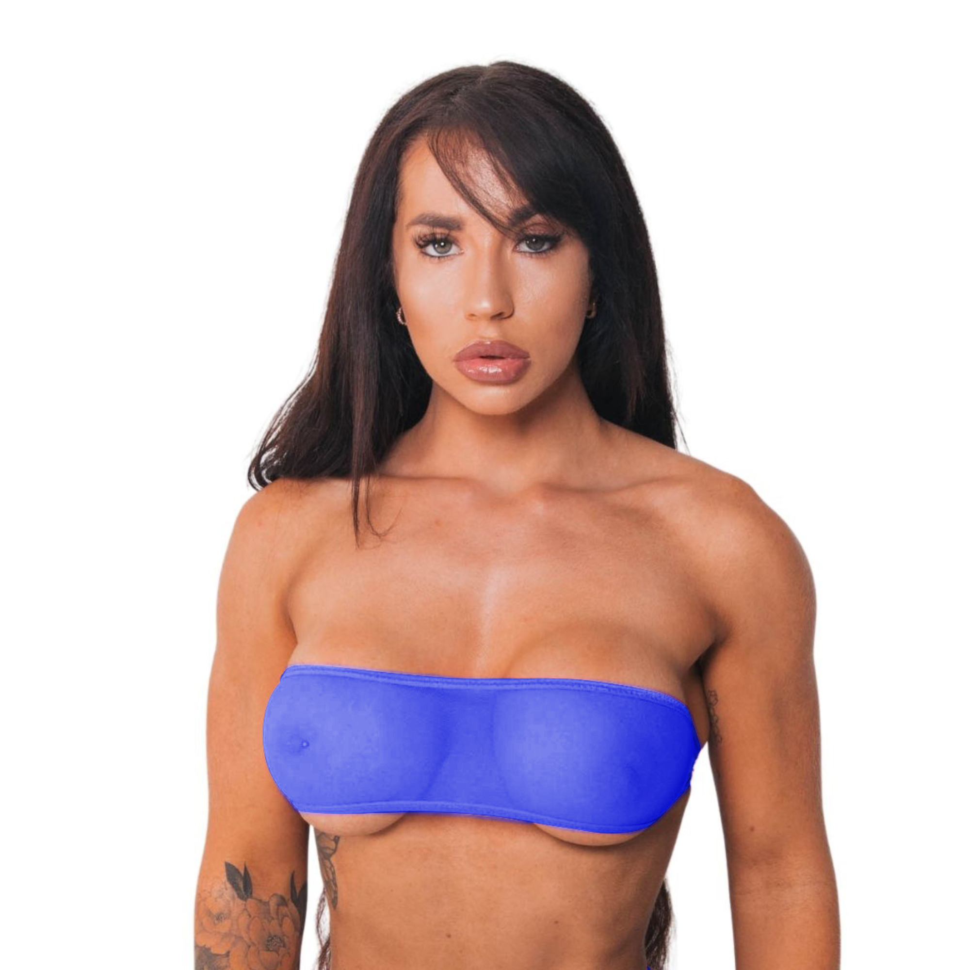 Bandeau Top Only - Electric Blue Mesh - Electric Blue