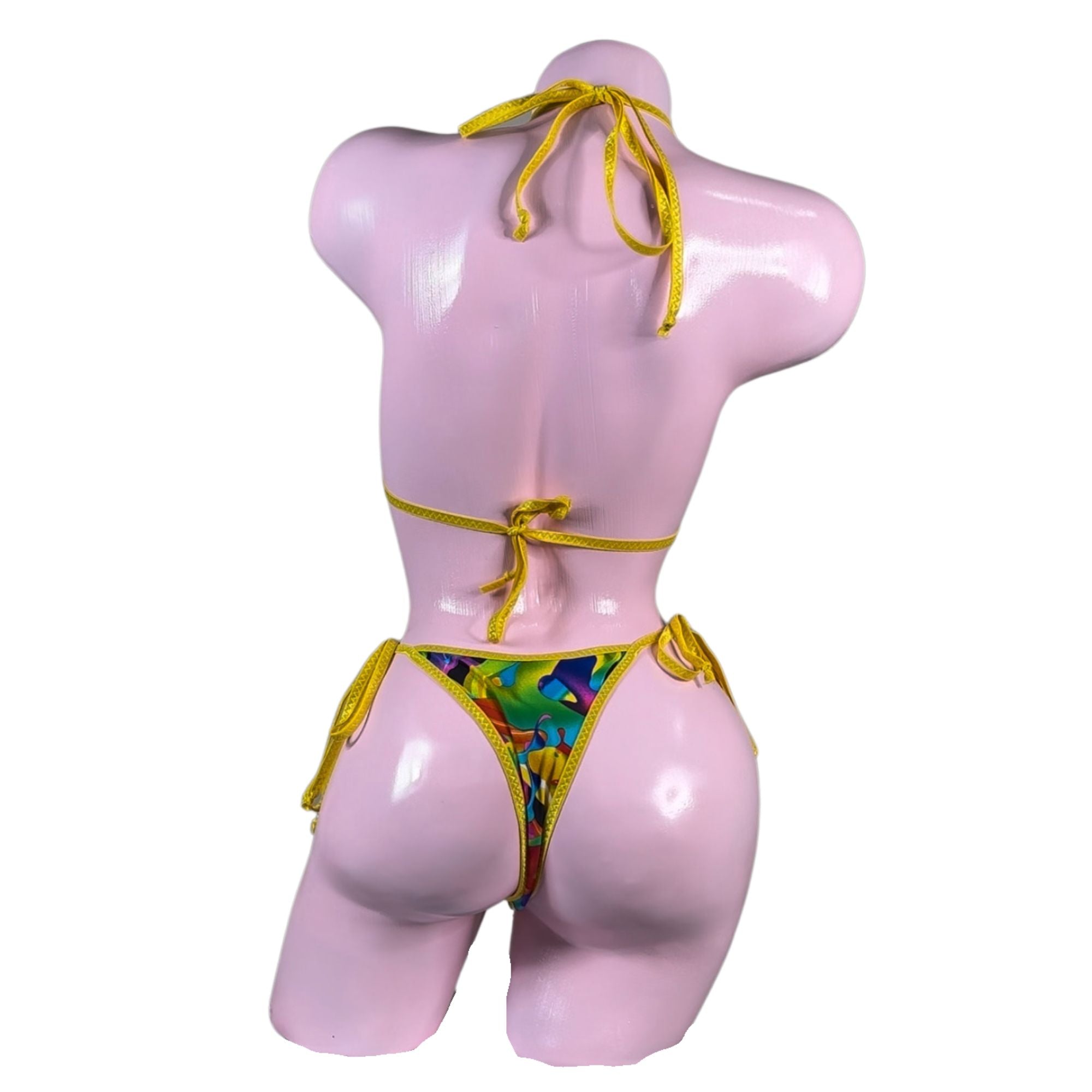 Tropical Yellow Brazilian Scrunch Butt Set